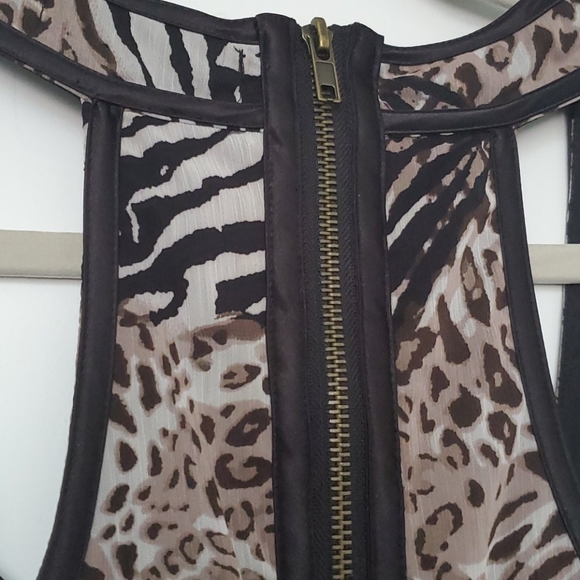 BCBG Max Azria Printed Racer Back Bubble Dress - Picture 6 of 6